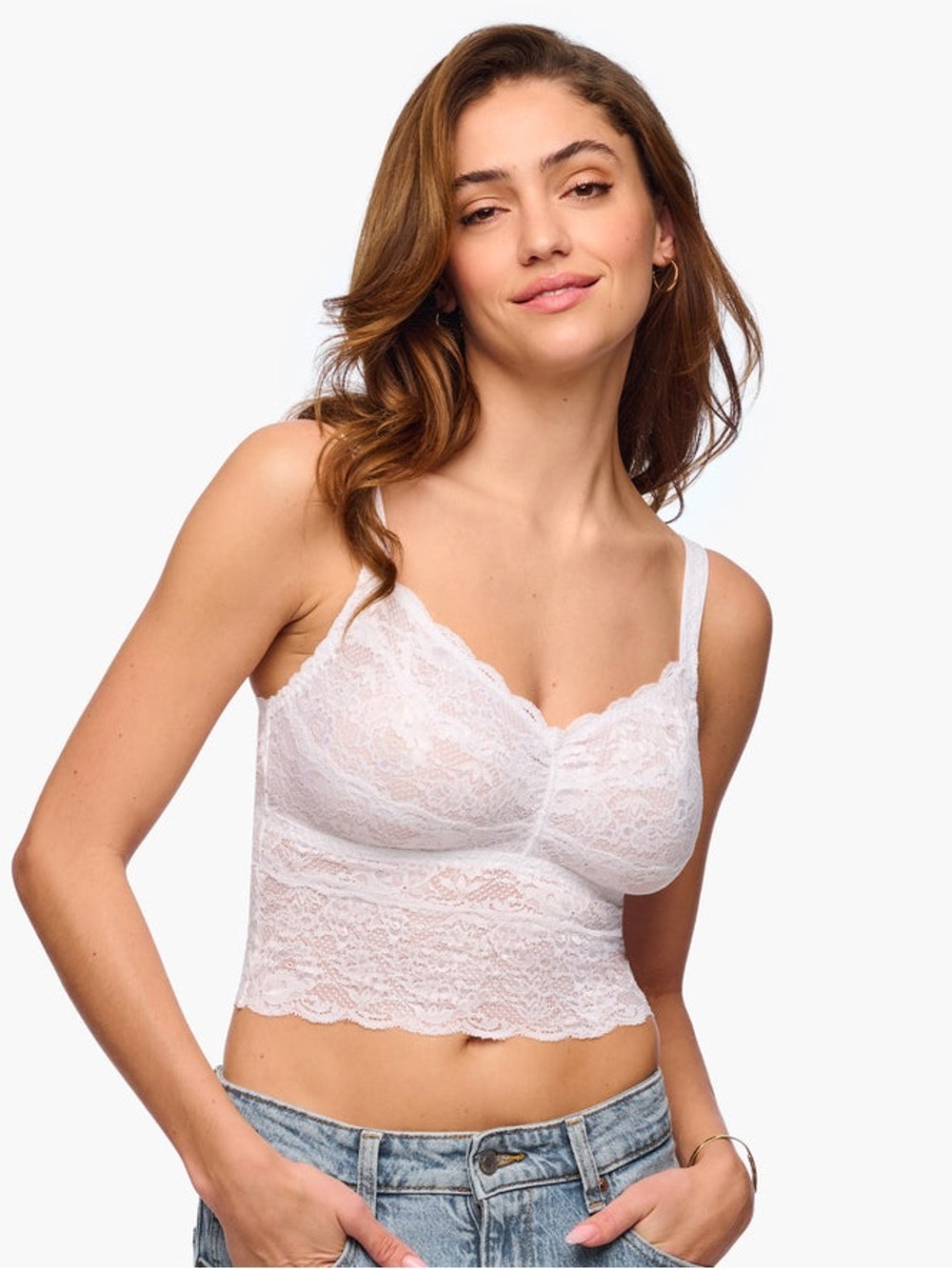 NWT Cosabella Never Say Never Ultra Curvy Shortie Corset Cami White Medium Italy